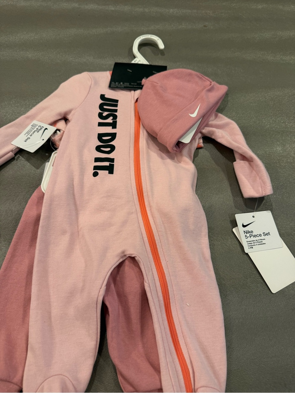 Nike Pink Convertible Baby 5 Piece set. Size 3 months - Picture 5 of 6